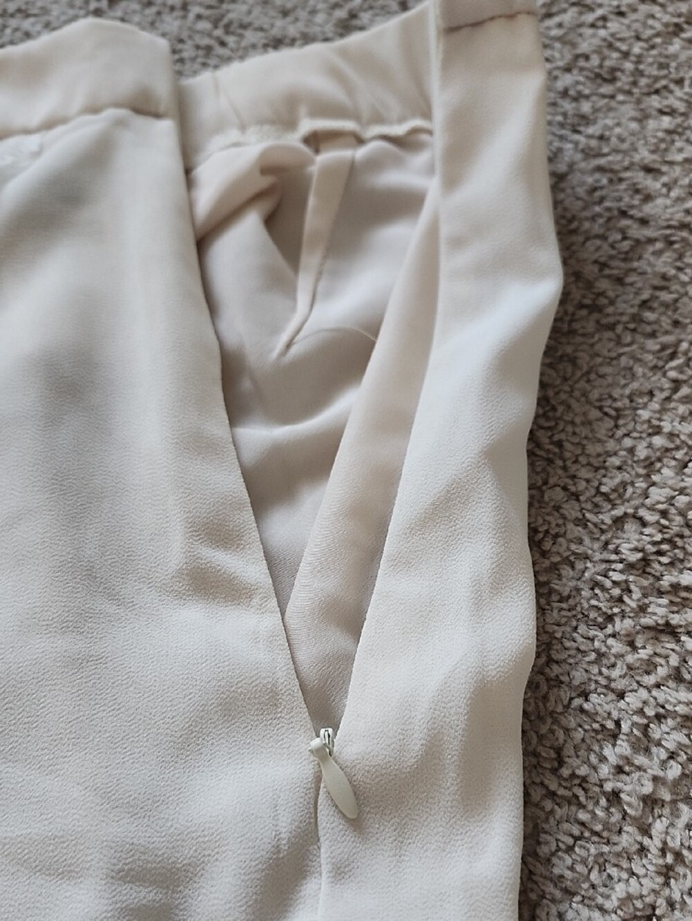 SHEIN Cream Lace-Trim Ruffle Mini Skirt - Picture 7 of 8